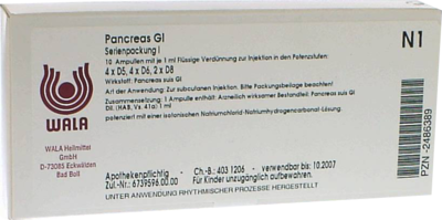PANCREAS GL Serienpackung 1 Ampullen