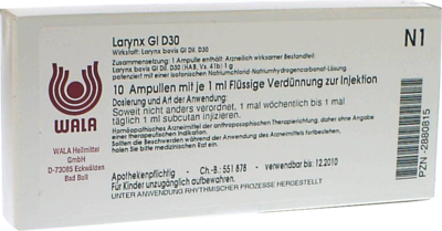 LARYNX GL D 30 Ampullen