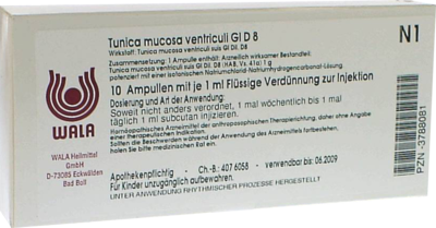 TUNICA mucosa ventriculi GL D 8 Ampullen