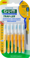 GUM TRAV-LER 1,3mm Tanne gelb Interdental+6Kappen